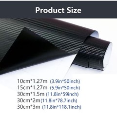Fashion Black Carbon Fiber Decal Film, Air Channel Release, Vehicle Wrap Sticker
