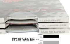 Universal 3/16″ 2-Color Pinstripe(Ultra Lite) 0216223 -Mist Blue/Silver Metallic