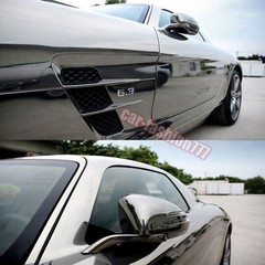 Whole Car Wrapping Black Grey Mirror Chrome Metal Vinyl Sticker Bubbles Free US