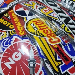 Lot Racing 120 Stickers Decals Motocross Motorcycles Car Vintage Decal Sticker