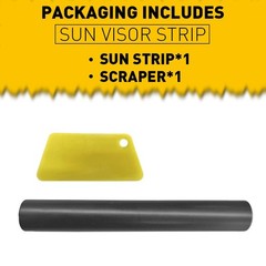 60Inches Matte Black Window Sun Visor Strip Tint Film Windshield UV Shade Decal