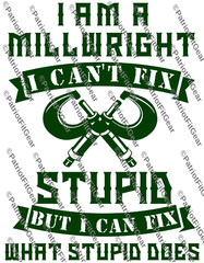 Millwright,I’m a Millwright,I cant fix STUPID,but I Can Fix,Calipers,Vinyl Decal