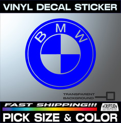 BMW Logo Sticker Vinyl Decal Car Truck Toolbox Bimmer M Performance Size + Color