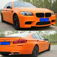 Orange Stretch Matte Dull Finish PVC Car Vinyl Wrap Sticker Film Bubbles Free US