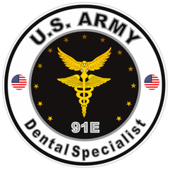 United States Army Dental Specialist Bumper Sticker Military Soldier Decal 5″