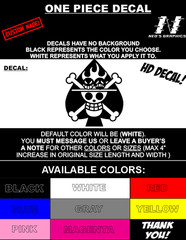 ONE PIECE LOGO Japanese Anime Spade Decal CUSTOM High Quality Logo Sticker cool