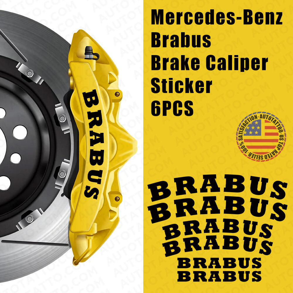 Brabus AMG Car Wheels Brake Caliper Sticker Decal Logo Decoration Sport Black