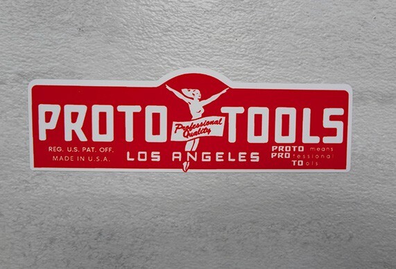 Proto Tools decal Los Angeles Sticker RED graphic Toolbox restoration Pick Size
