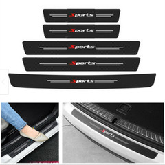 Sports Stickers Car Front Rear Door Scuff Sill Cover Rear Bumper Trunk Protect