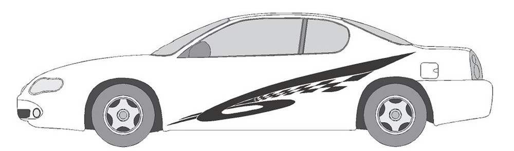 VINYL GRAPHIC #A709 SIDE DECAL AUTO SUV VEHICLE CROSS OVER CHECKER TRUCK SUV