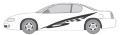 VINYL GRAPHIC #A709 SIDE DECAL AUTO SUV VEHICLE CROSS OVER CHECKER TRUCK SUV