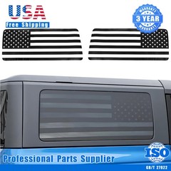 2x American Flag Side Window Decal for Ford Bronco Full Size 2 Door 2021-24