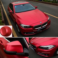 Flexible Pearl Metal Car Wrap Sticker Glitter Satin Chrome Vinyl Decal Red US