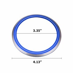 Blue Logo Decor Ring Trim For Jaguar F-Pace XE XF XJ Front Grille Feline Emblem