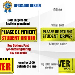 3 Pcs Car Bumper Sticker Decal Student Driver Magnet Car Signs Please Be Patient