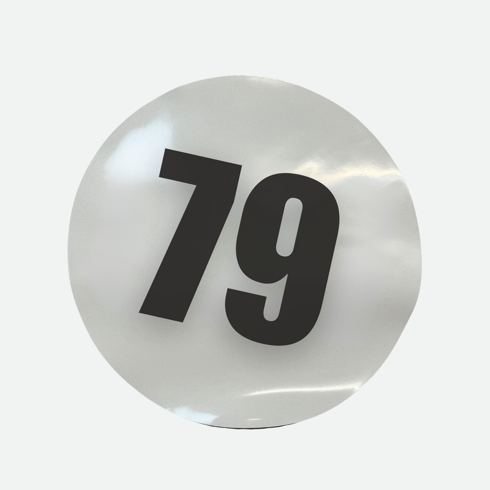 Pair of 12″ Magnetic Race Car Number 79 Circular Magnet