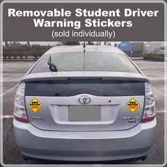 New Driver / Student Driver Laminated Removable Diamond Shape High Quality Decal
