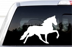 2 Tennessee Walking Horse Stickers Mirrored Show Horse DecalsTrailer Truck Barn.