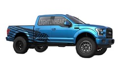 Fit For Ford Raptor F-150 Sticker American Flag Stripe Pickup Trunk Side Decals