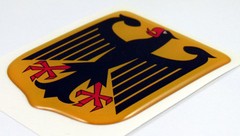 German Eagle shield Emblem domed decal Bike Car sticker Deutschland Germany