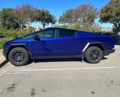 Metallic Royal Blue Cybertruck PreCut Paint Protection Film Wrap Color Change
