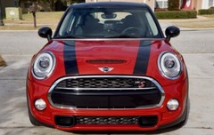 Black with Custom Color Border Hood Stripes for your Mini Cooper 2014 – 2024