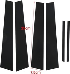 Transform Your Vehicle with 6pcs Gloss Black Window Pillar Decals – Custom Fit