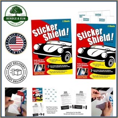 Durable Windshield Sticker Applicator with 4 Rectangular Sheets Included