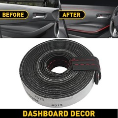 1/2set PU 2M Car Leather Decor Dashboard Line Sticker Strip Moulding Trim Access