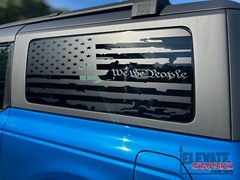 For Ford Bronco Decals Side Window Flag Stripes Graphic Vinyl Stickers 2021-2025