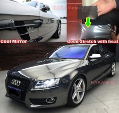 Flexible Smooth Bright Entire Car Wrap Mirror Chrome Vinyl Sticker Film Decal US