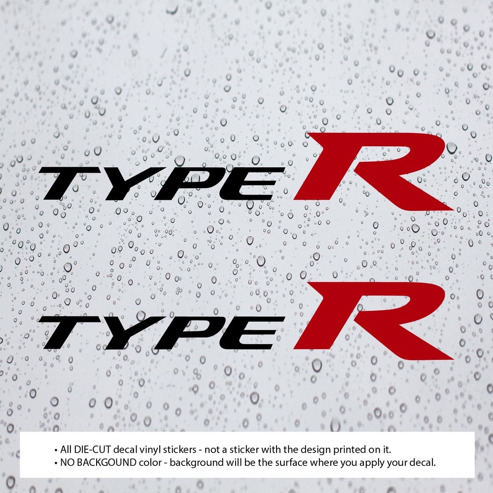 (2x) Type R Decal Vinyl Stickers for FD2 FN2 FK2 for Civic JDM Sport Cars