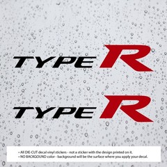 (2x) Type R Decal Vinyl Stickers for FD2 FN2 FK2 for Civic JDM Sport Cars