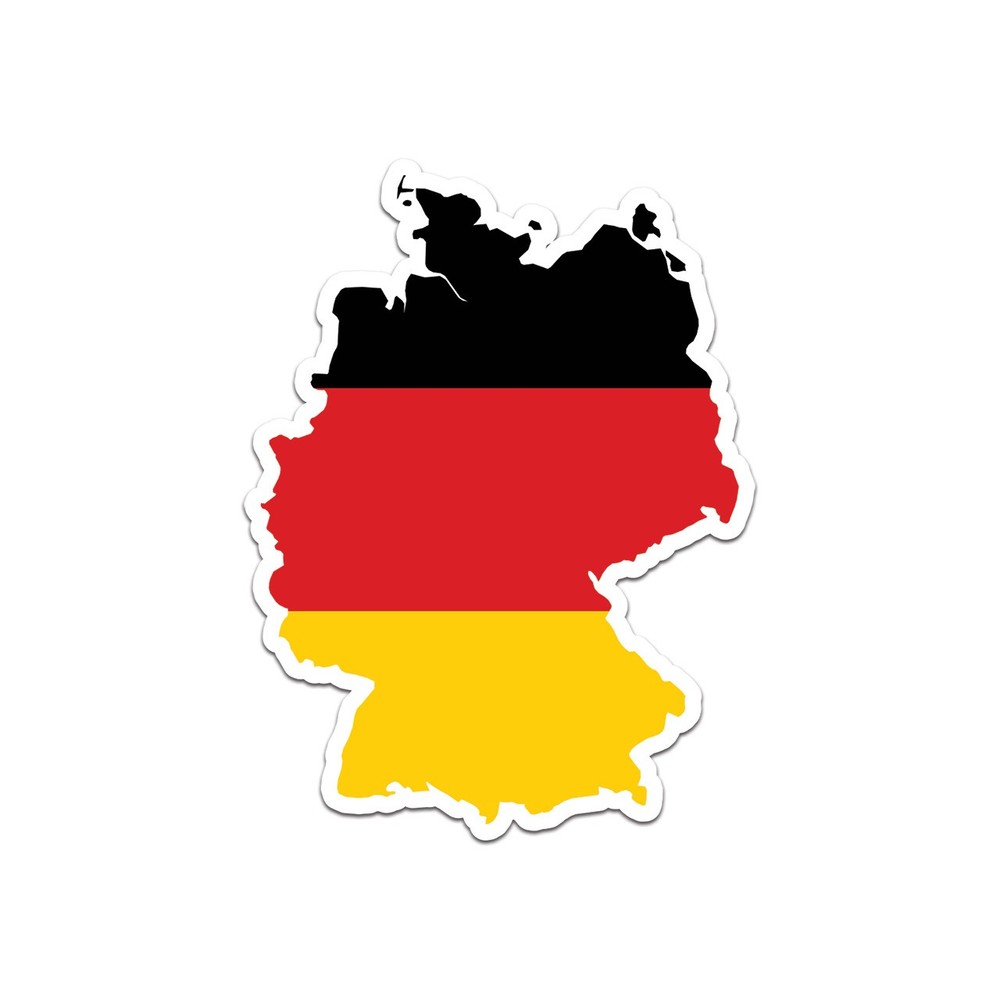 Germany Shaped German Flag Sticker Decal