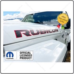 (2x) Jeep Gladiator RUBICON Hood Decals Stickers Map Topo Lines Red Black UV1A1