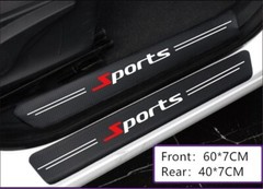 Carbon Fiber Look Sticker Protector Cover Sport Style Decals For Car Door Scuff