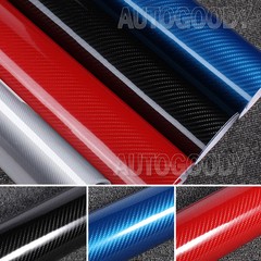 24″ x 60″ HIGH GLOSS 5D Red Carbon Fiber Vinyl Wrap Air Bubble Free 2ft x 5ft 6D