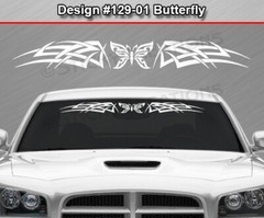 129-01 BUTTERFLY Windshield Decal Window Sticker Graphic Banner Tribal Butterfly